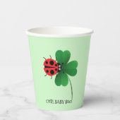 ラッキーリーフキッズのかわいい赤いラディバグ 紙コップ (正面)