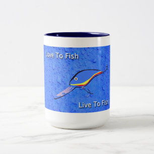 ラッキールアー魚釣り ツートーンマグカップ