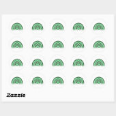 ラッキーレインボークローバー – St. Patrick's Day Geometric ラウンドシール (シート)
