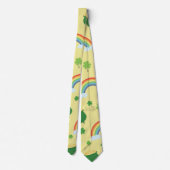 ラッキーレインボー金ゴールドコイン聖パトリックの日の贈り物 ネクタイ (裏面)