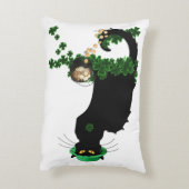 ラッキーレチャットノワール聖パトリックの日 アクセントクッション (裏面(縦))