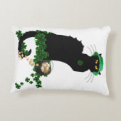 ラッキーレチャットノワール聖パトリックの日 アクセントクッション (裏面)