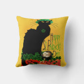 ラッキーレチャットノワール聖パトリックの日 クッション (裏面)