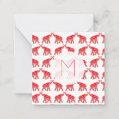 ラッキーレッドゾウ ノートカード (正面)