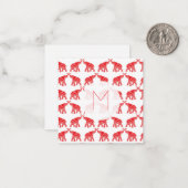 ラッキーレッドゾウ ノートカード (正面/裏面インサイチュ)