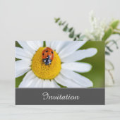 ラッキーレディバグの魅惑的な招待カード 招待状 (スタンド正面)