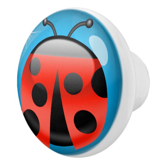 ラッキーレディバグ引き出し/キャビネットノブ – SRF セラミックノブ (右)