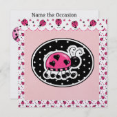 ラッキーレディバグ – SRF 招待状 (正面/裏面)