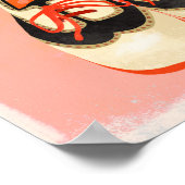 「ラッキーレディボーリング路地」クールレトロアート ポスター (角)