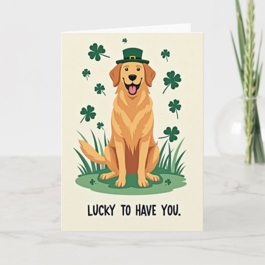 ラッキーレトリーバーのSt Patrickカード カード (正面)