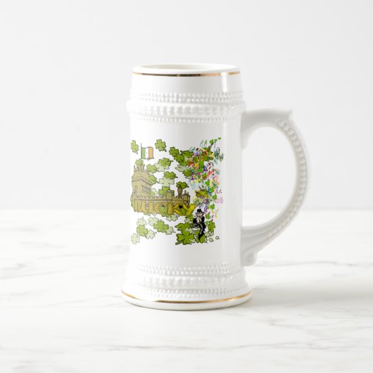 ラッキーレプラーアンと彼のアイルランドの城 ビールジョッキ (右)