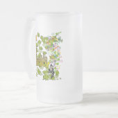 ラッキーレプラーアンと彼のアイルランドの城 フロストグラスビールジョッキ (正面左)