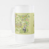 ラッキーレプラーアンと彼のアイルランドの城 フロストグラスビールジョッキ (正面左)