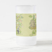 ラッキーレプラーアンと彼のアイルランドの城 フロストグラスビールジョッキ (中央)