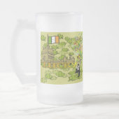 ラッキーレプラーアンと彼のアイルランドの城 フロストグラスビールジョッキ (左)