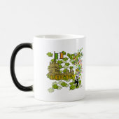 ラッキーレプラーアンと彼のアイルランドの城 モーフィングマグカップ (左)