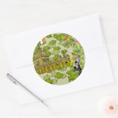 ラッキーレプラーアンと彼のアイルランドの城 ラウンドシール (封筒)