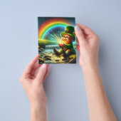 ラッキーレプレシャン金ゴールドレインボーセントパトリックの日 チラシ (手)