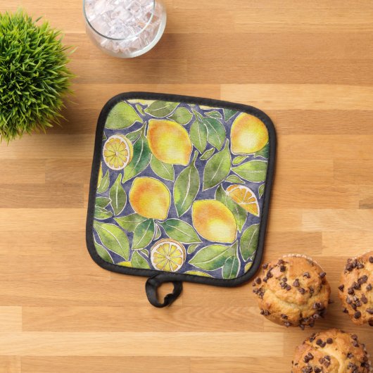 ラッキーレモン 鍋敷き (トップダウン)