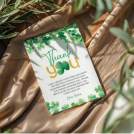 ラッキーワンシャムロック誕生日サンキューカード 招待状