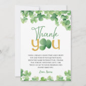 ラッキーワンシャムロック誕生日サンキューカード 招待状 (正面)