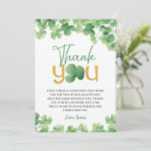 ラッキーワンシャムロック誕生日サンキューカード 招待状 (スタンド正面)