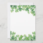 ラッキーワンシャムロック誕生日サンキューカード 招待状 (裏面)