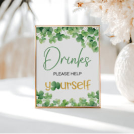 ラッキーワンシャムロック誕生日テーブルサイン ポスター