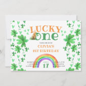 ラッキーワンシャムロック1st誕生日 招待状 (正面)