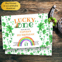 ラッキーワンシャムロック1st誕生日 招待状