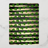 ラッキーワンシャルボード1st誕生日ありがとうござ実在う 箔招待状 (裏面)