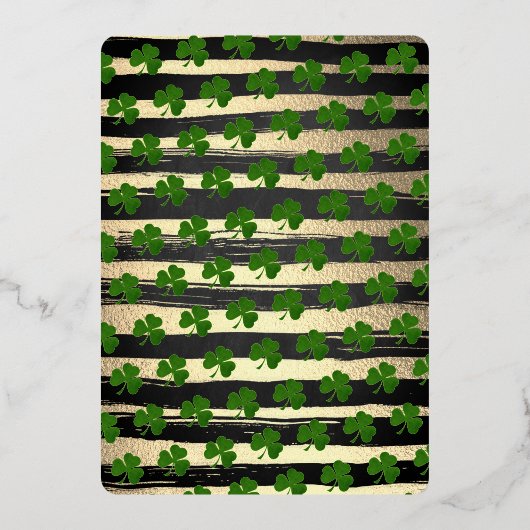 ラッキーワンシャルボード1st誕生日ありがとうござ実在う 箔招待状 (裏面)