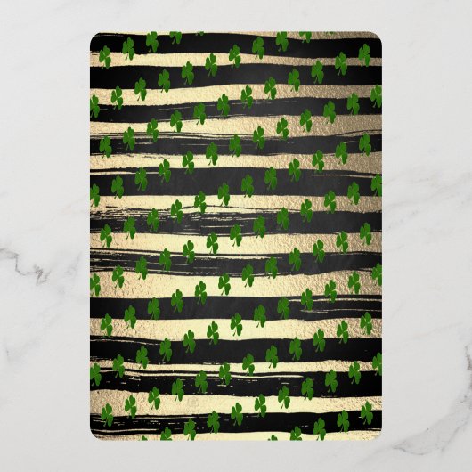 ラッキーワンシャルボード1st誕生日ありがとうござ実在う 箔招待状 (裏面)