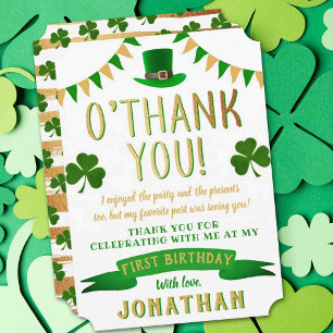 ラッキーワンシャルボード1st誕生日 サンキューカード