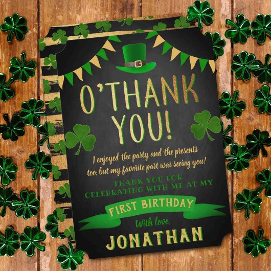 ラッキーワンシャルボード1st誕生日 サンキューカード