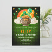 ラッキーワンセントパトリックのデイボーイファースト誕生日 招待状 (スタンド正面)