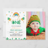 ラッキーワンセントパトリックの少年1歳の誕生日招待状 招待状 (正面)