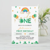 ラッキーワンセントパトリックの少年1歳の誕生日招待状 招待状 (スタンド正面)