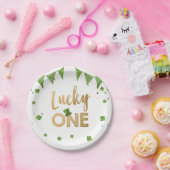 ラッキーワンセントパトリックの日紙プレートクローバーボーイ ペーパープレート (パーティー)