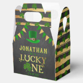 ラッキーワンセントパトリックの日1日の誕生日パーティー フェイバーボックス (オープン)
