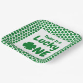 ラッキーワンセントパトリックの日1日 ペーパープレート (傾斜あり)