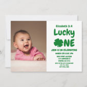 ラッキーワンセントパトリックの日1日 招待状 (正面)