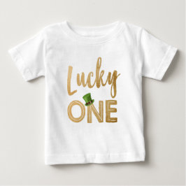 ラッキーワンセントパトリックの日Tシャツトードラーベビー ベビーTシャツ