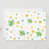 ラッキーワンセントパトリック誕生日フォト招待状 サンキューカード (裏面)