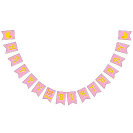 ラッキーワンハッピーファースト誕生日 バンティングフラッグ