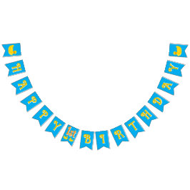 ラッキーワンハッピーファースト誕生日 バンティングフラッグ