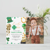 ラッキーワンファースト誕生日セントパトリックのデイボーイガール 招待状 (スタンド正面)