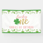 ラッキーワンファースト誕生日バナー – 女の子 横断幕 (横)