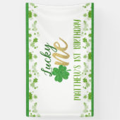 ラッキーワンファースト誕生日バナー 横断幕 (縦)