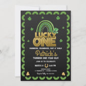 ラッキーワンファースト誕生日招待状St patty's day 招待状 (正面)
